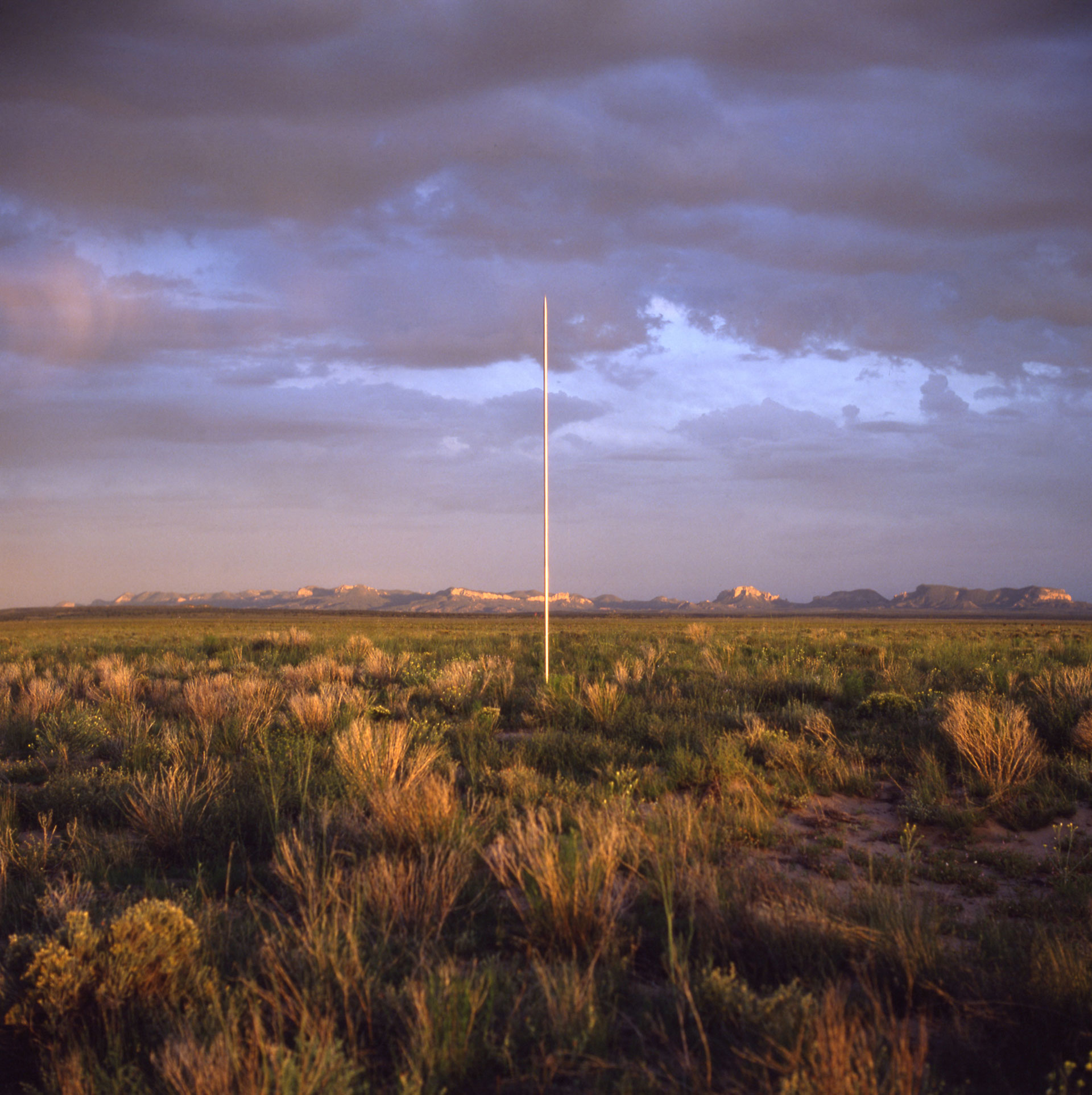 The Lightning Field, 1977, Western New Mexico. Commissioned by Dia Art Foundation. Copyright Estate of Walter De Maria. Photo John Cliett